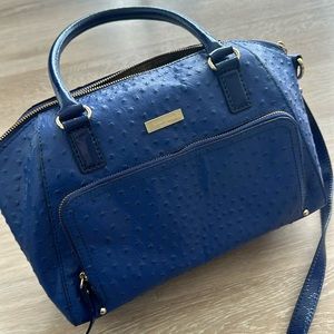 Kate Spade Blue leather crossbody satchel purse